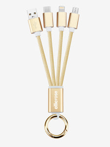 Ellie Rose-3-in-1 Keychain Charging Cable