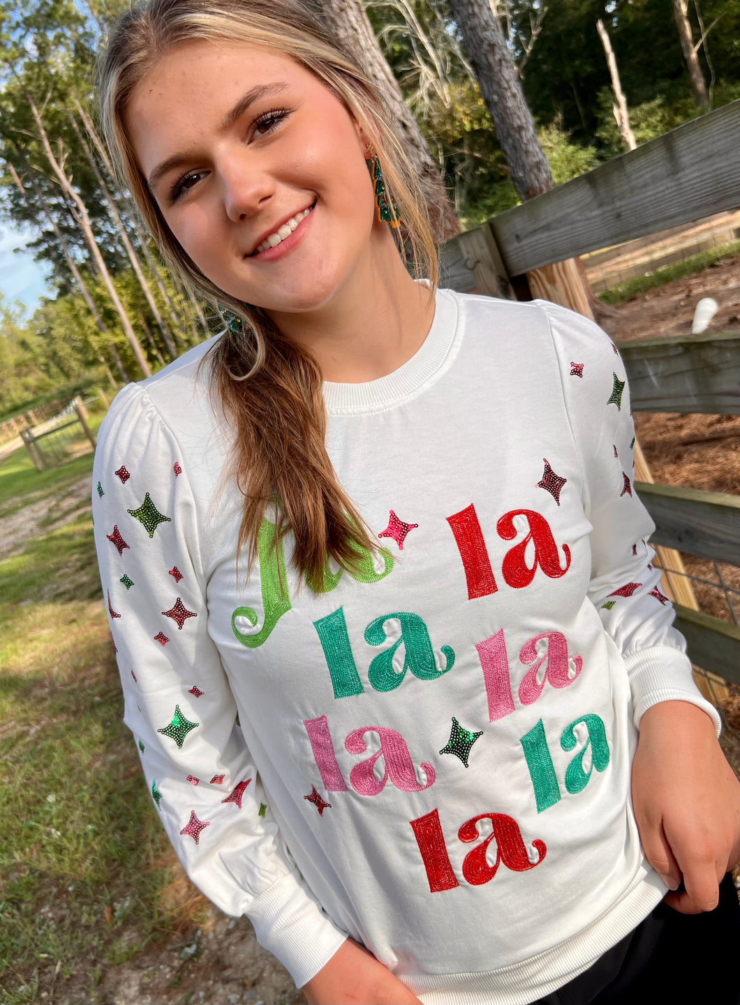 Mary Square-Fa la la Shelby Sweatshirt