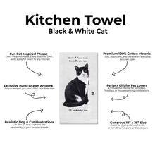 E&S Pets-Black&White Cat Towel