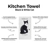 E&S Pets-Black&White Cat Towel