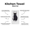 E&S Pets-Black Cat Towel