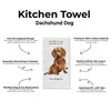 E&S Pets-Red Dachshund Kitchen Towel