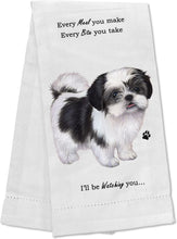 E&S Pets-Black&White Shih Tzu Kitchen Towel