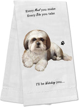 E&S Pets-Tan&White Shih Tzu Kitchen Towel