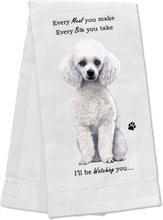 E&S Pets-White Poodle Kitchen Towel