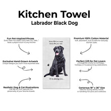 E&S Pets-Black Labrador Kitchen Towel