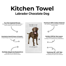 E&S Pets-Chocolate Labrador Kitchen Towel