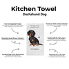 E&S Pets-Black Dachshund Kitchen Towel
