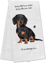 E&S Pets-Black Dachshund Kitchen Towel