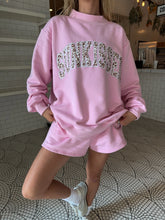 Sunkissed Coconut-Cheetah Varsity Mockneck