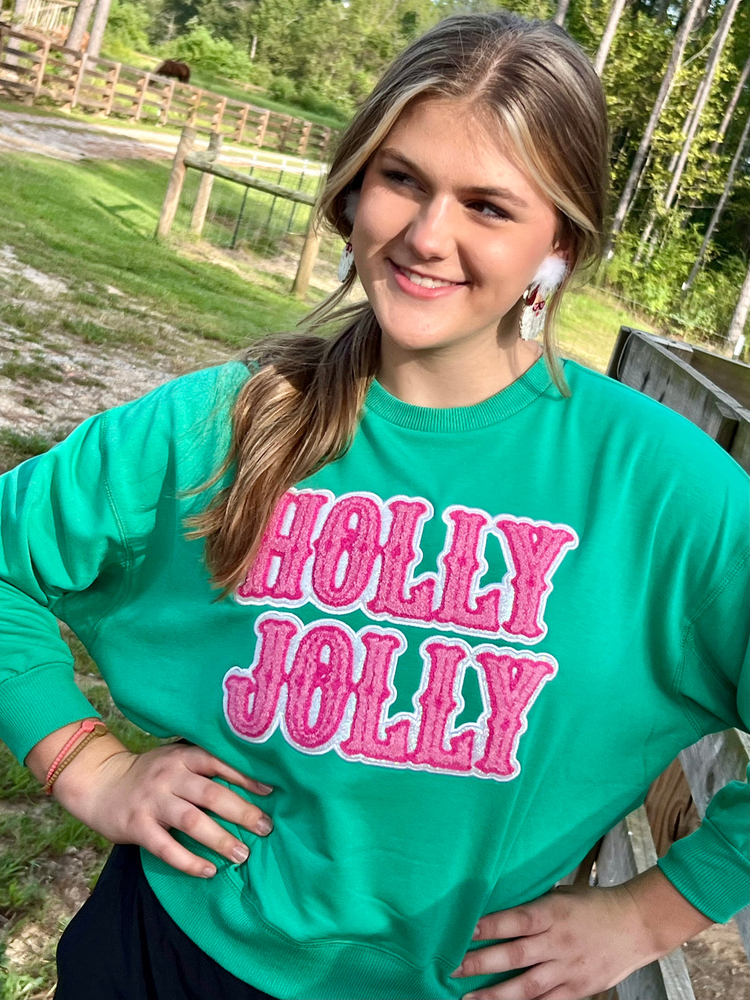 Mary Square-Holly Jolly Millie Sweatshirt