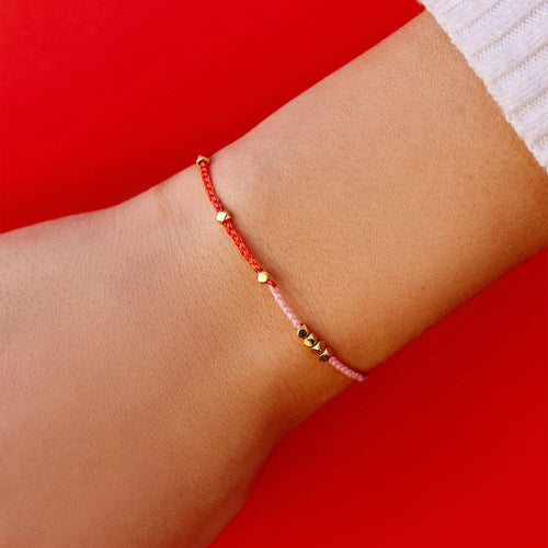 Pura Vida-Pink & Red Dainty