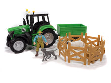 Big Country Toys-16 Piece Sheep Farmer & Tractor Playset
