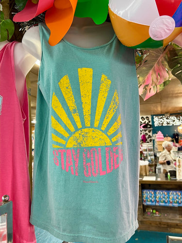 Printed Cotton Co.-Stay Golden Tank