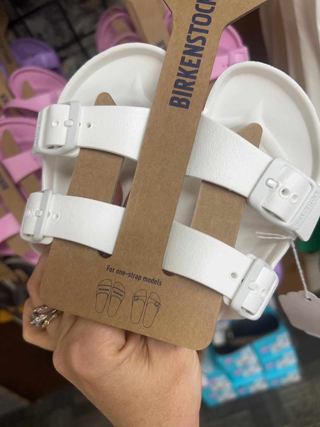Birkenstock-Arizona Kid White EVA