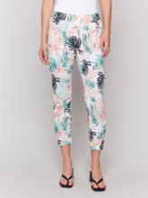 Charlie B-Printed Crinkle Bengaline Pant