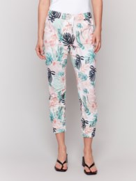 Charlie B-Printed Crinkle Bengaline Pant