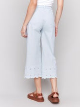 Charlie B-Wide Leg Crop Pant w/ Scallop Hem