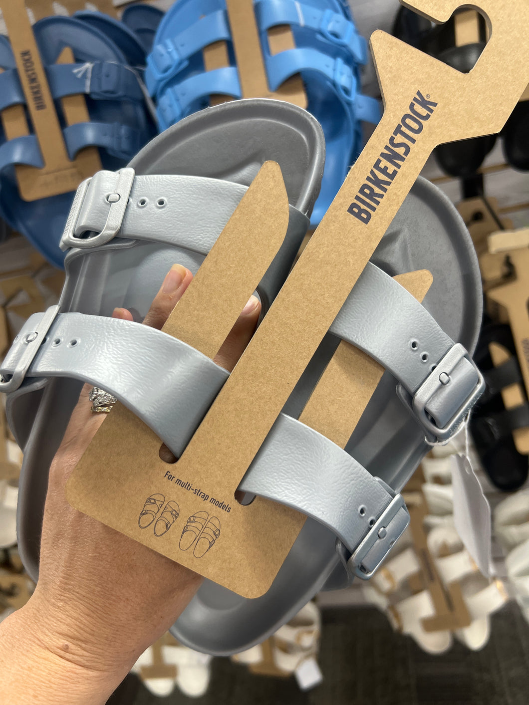Birkenstock-Arizona Metallic Silver EVA
