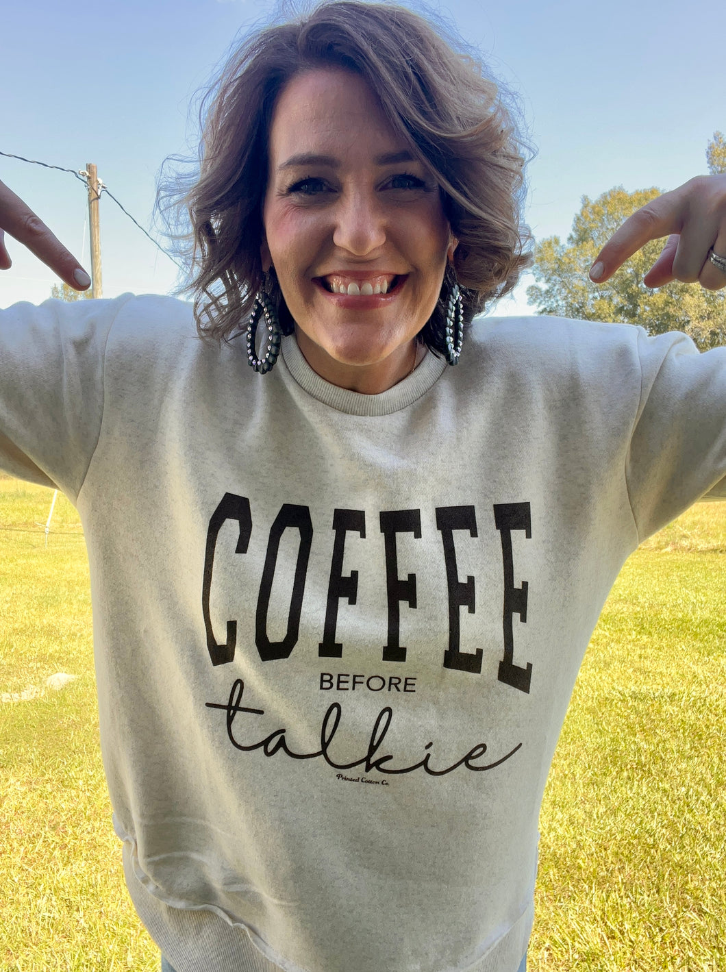 Printed Cotton-Coffee Before Talkie SWS