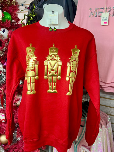 Sugar Stitch-Nutcracker Metallic Puff Sweatshirt