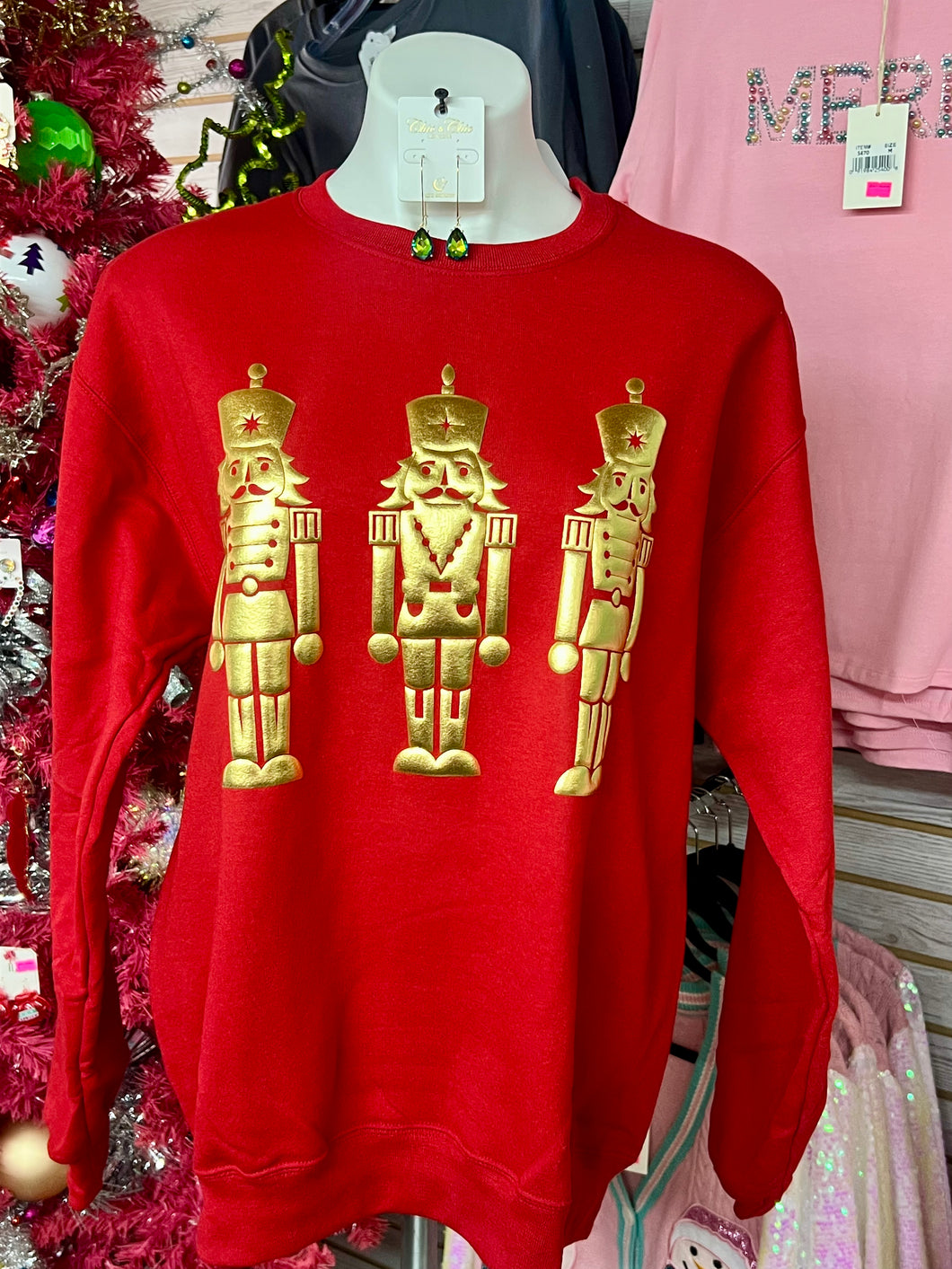 Sugar Stitch-Nutcracker Metallic Puff Sweatshirt