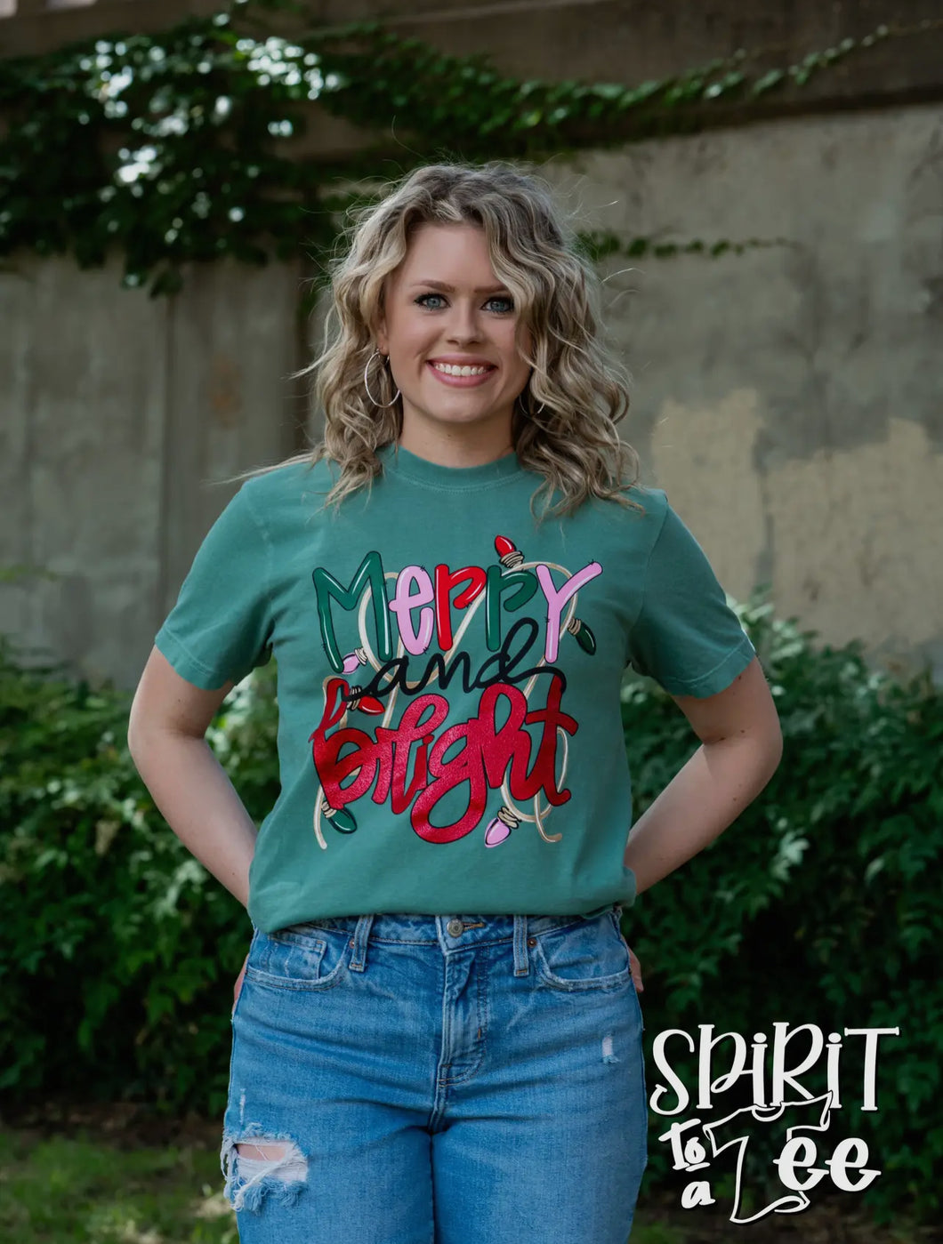 Spirit to a Tee-Merry & Bright Glitter