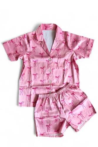 Jane Marie-Satin Bow Pajama Set