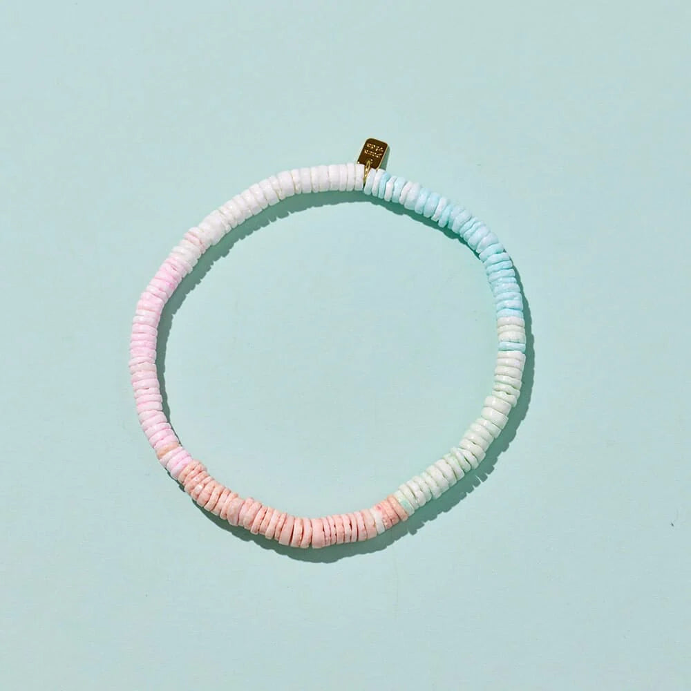 Pura Vida-Pastel Puka Stretch Bracelet