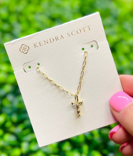 Kendra Scott-Crystal Letter T Short Pendant Necklace