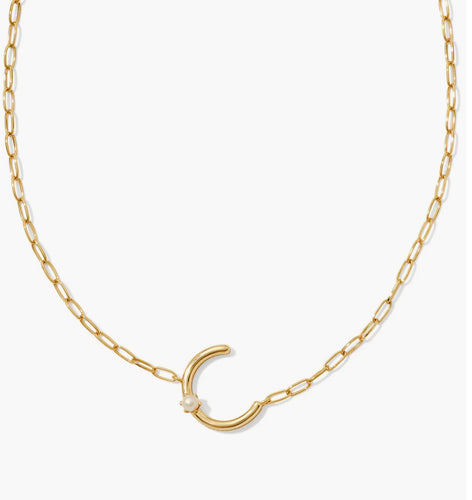 Kendra Scott-Pearl Letter C Short Pendant Necklace