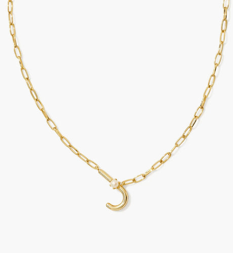 Kendra Scott-Pearl Letter J Short Pendant Necklace