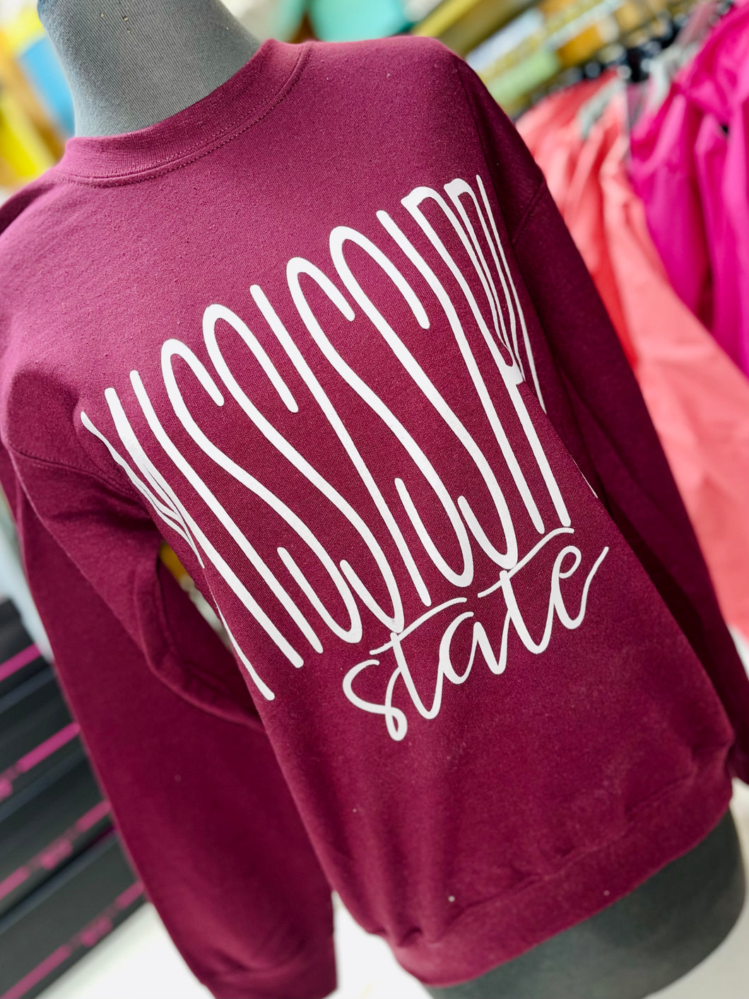 Printed Cotton Co-Mississippi State Sweatshirt