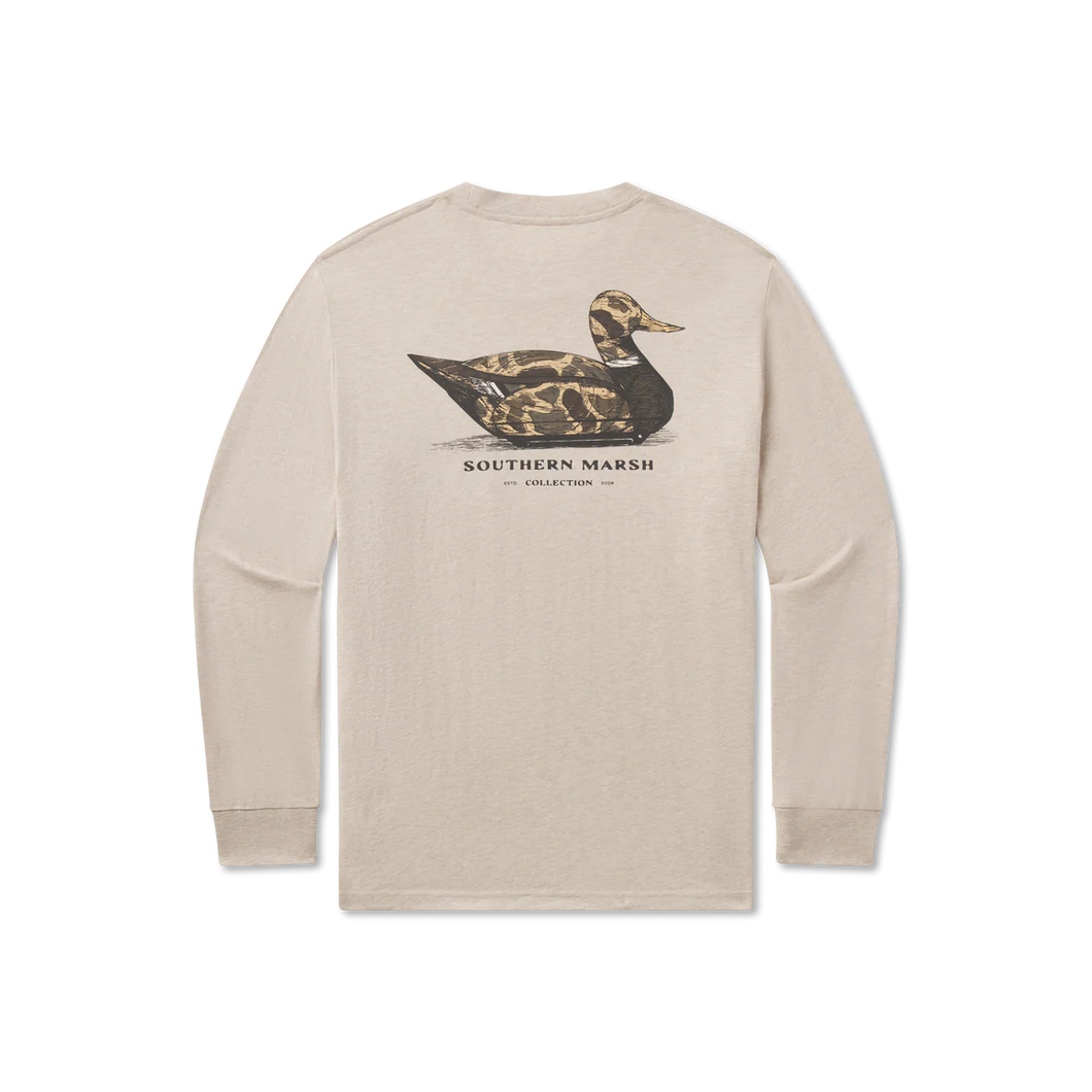 Southern Marsh-LS Vintage Duck Decoy Tee - Camo
