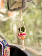 Natural Life-Mini Macrame Succulent Car Charm