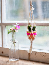 Natural Life-Mini Macrame Succulent Car Charm