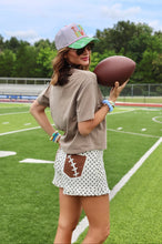 Poppy & Pine-Football Laces Denim Dot Short