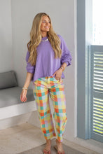 Poppy & Pine-Mardas Plaid Barrel Pants