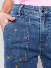 Charlie B-Embroidered Pork Chop Pocket Pant