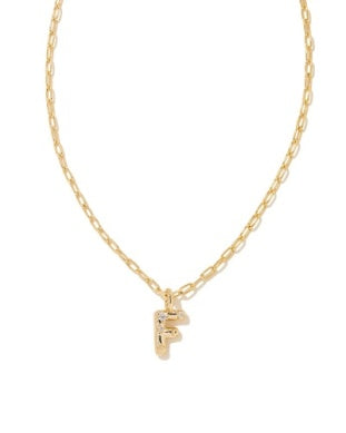 Kendra Scott-Crystal Letter F Short Pendant Necklace
