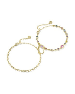 Kendra Scott-Mini Elisa Abbie Delicate Chain Bracelets (Set of 2)