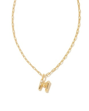 Kendra Scott-Crystal Letter M Short Pendant Necklace