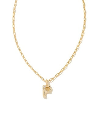 Kendra Scott-Crystal Letter P Short Pendant Necklace