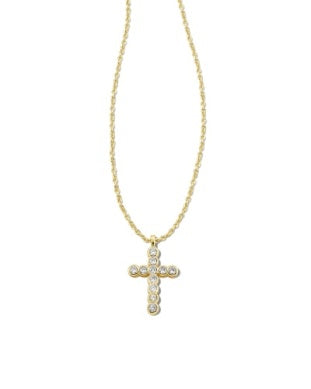 Kendra Scott-Cross Crystal Pendant Necklace