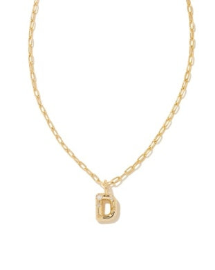 Kendra Scott-Crystal Letter D Short Pendant Necklace