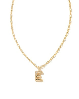 Kendra Scott-Crystal Letter E Short Pendant Necklace