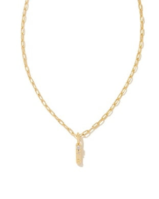 Kendra Scott-Crystal Letter I Short Pendant Necklace