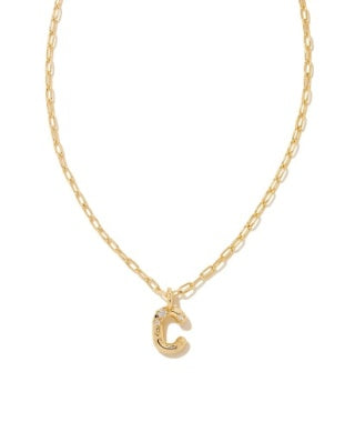 Kendra Scott-Crystal Letter C Short Pendant Necklace