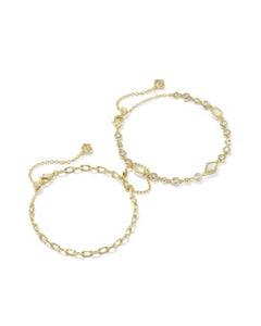 Kendra Scott-Mini Elisa Abbie Delicate Chain Bracelets (Set of 2)