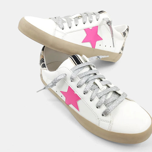 Vintage Havana, Shoes, Vh Preppy Pink And White Sparkle Shoes Low With  Silver Backs